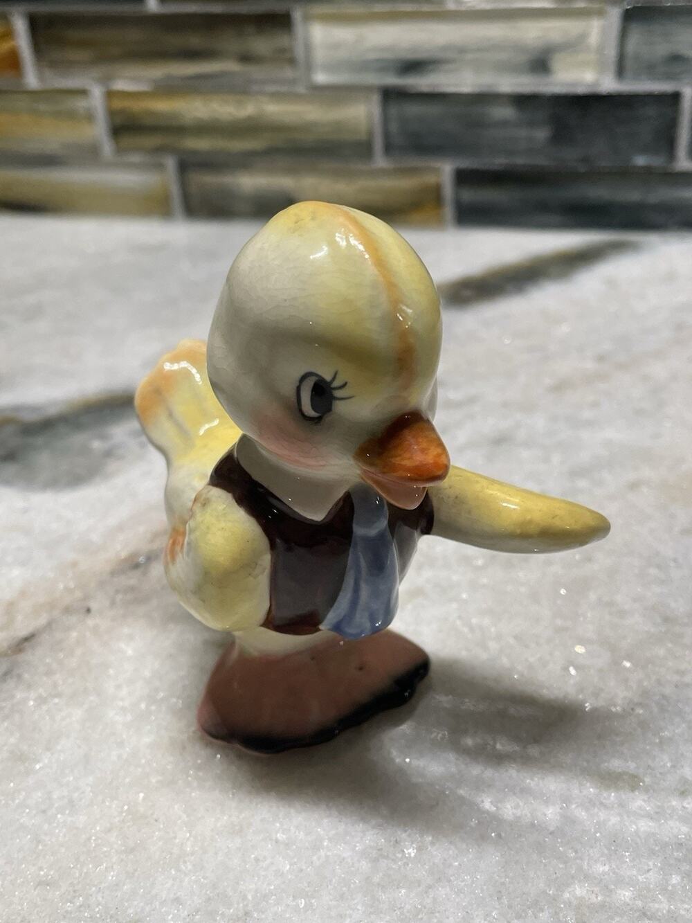 Vintage Anthropomorphic Duck Figurine Made in Japan Mid Century MCM Decor